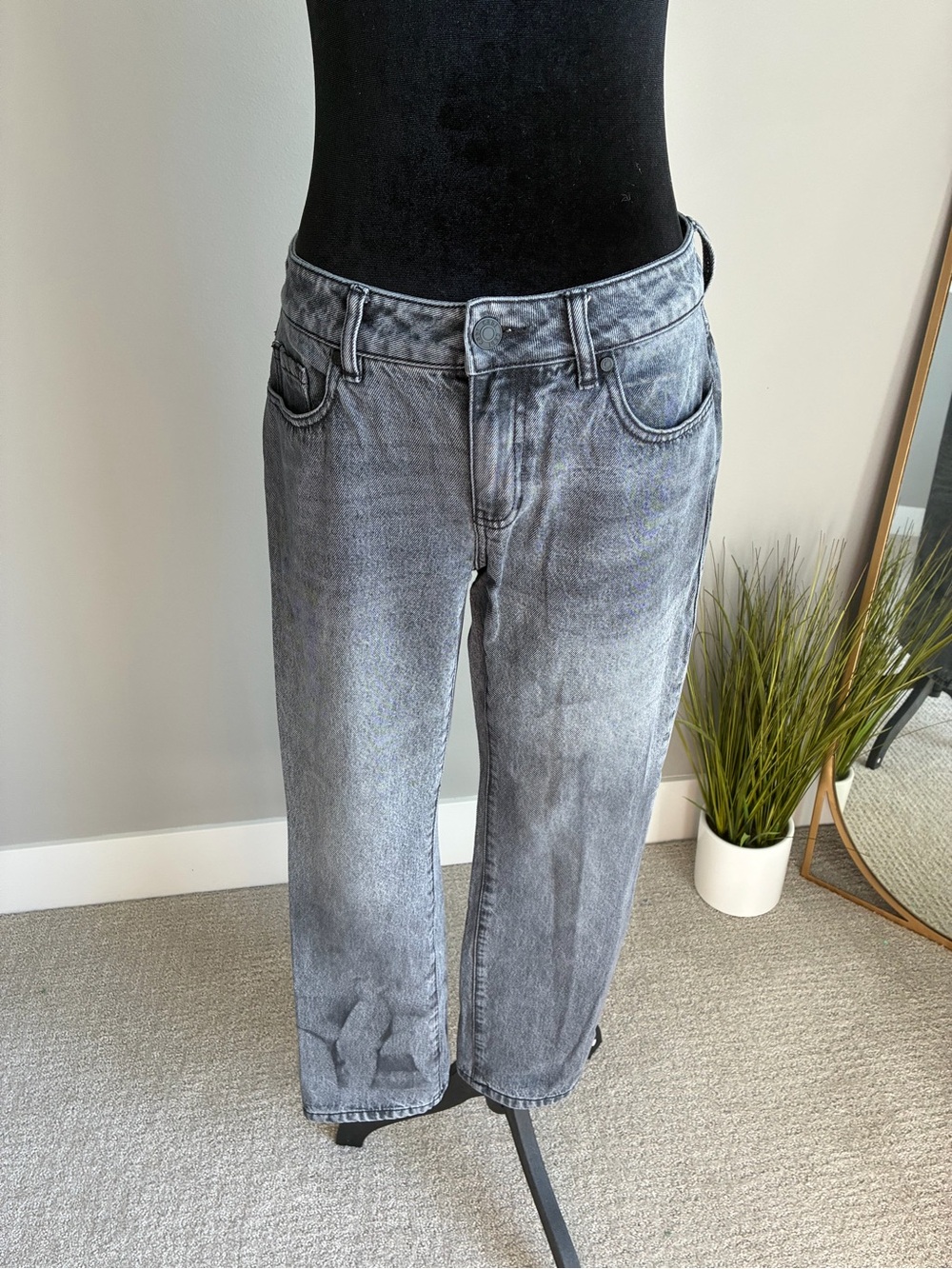 CAbi Washed Charcoal Boyfriend Jeans